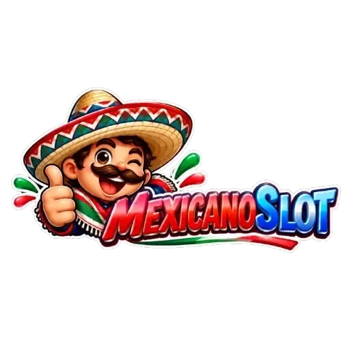 โลโก้ MEXICANOSLOT เป็นภาพชายการ์ตูนไว้หนวด สวมซอมเบรโรฟางขอบลายปักแดง-เขียว ขยิบตาและยกนิ้วโป้ง สวมปอนโชลายทอ อยู่ข้างเวิร์ดมาร์กสามมิติที่เขียนว่า MEXICANOSLOT โดยครึ่งแรกเป็นตัวอักษรสีแดงสดและครึ่งหลังเป็นสีน้ำเงินไล่ฟ้า ตัดขอบขาวหนา มีแถบธงชาติเม็กซิโกเขียว-ขาว-แดงพาดอยู่ด้านหลัง